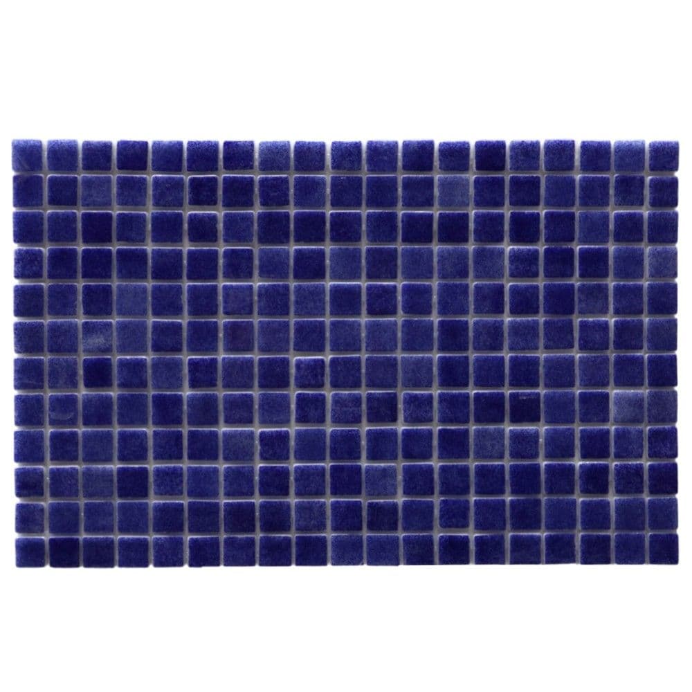 Mozaik per veshje, pllakëza 2.5x2.5 cm, xhami, blu, 32.5x51.5 cm