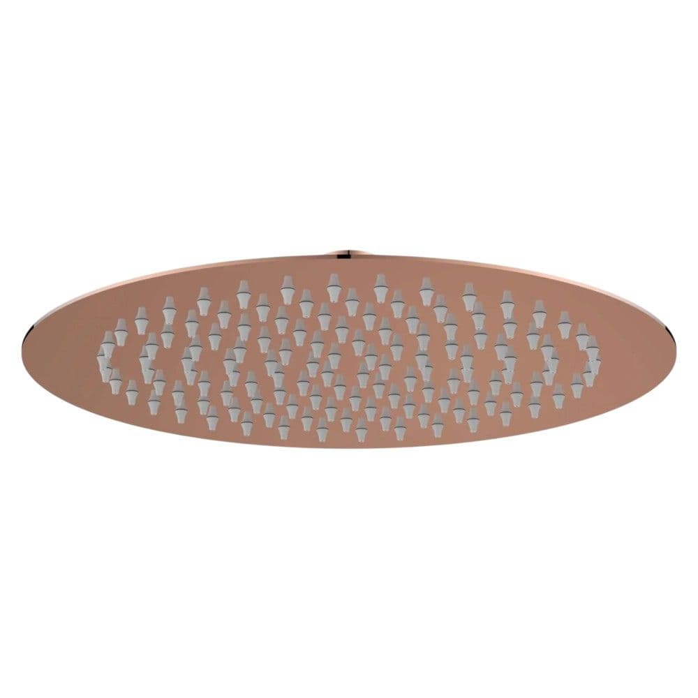 Kokë dushi rrethore, COMETA, inoks SS304, me 1 funksion, finiturë bakër i lustruar, Dia. 25 cm