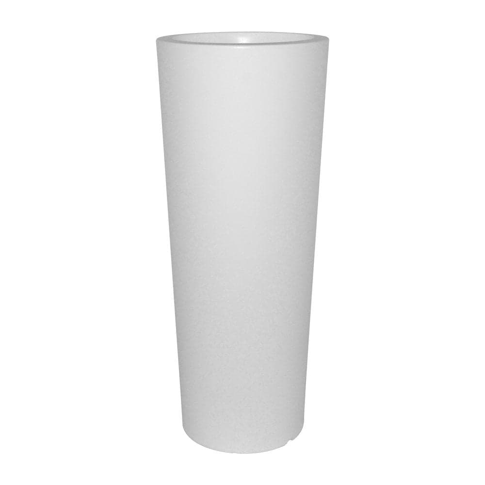 Vazo lulesh konike, CONO ESSENTIAL, plastike, e bardhë, Ø40 xH90 cm