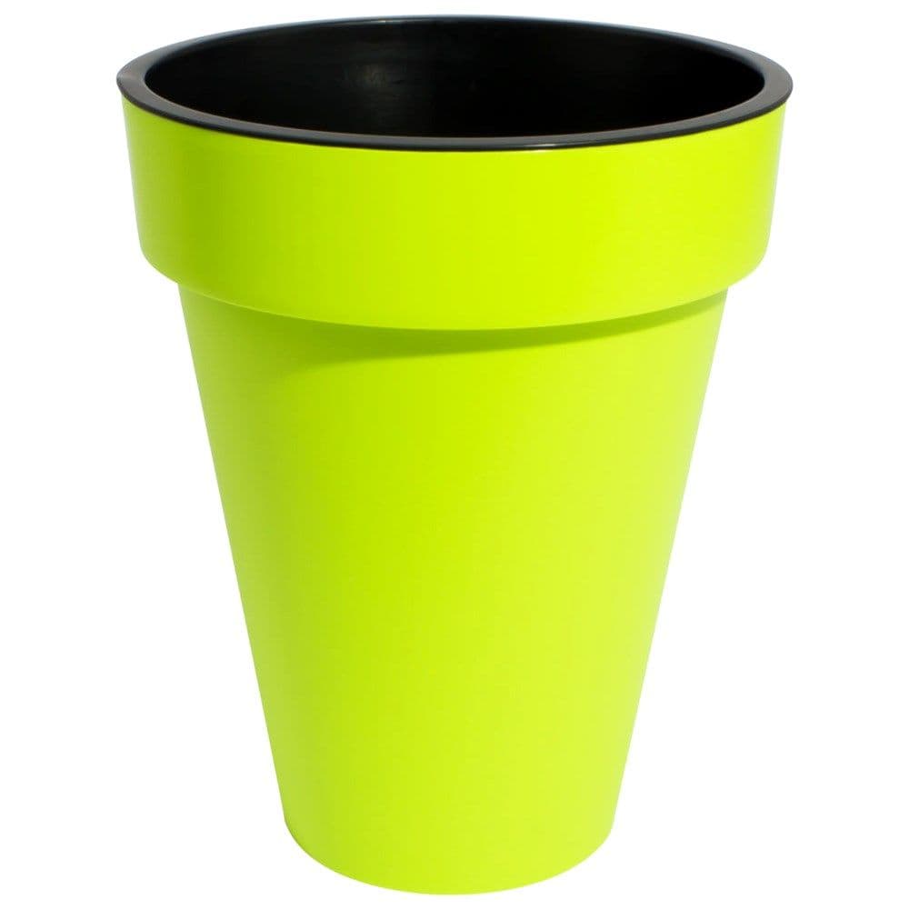 Vazo lulesh rrethore, CUBE SLIM, plastike, jeshile, Ø46.1 xH57.7 cm, 40 lt; 55 lt