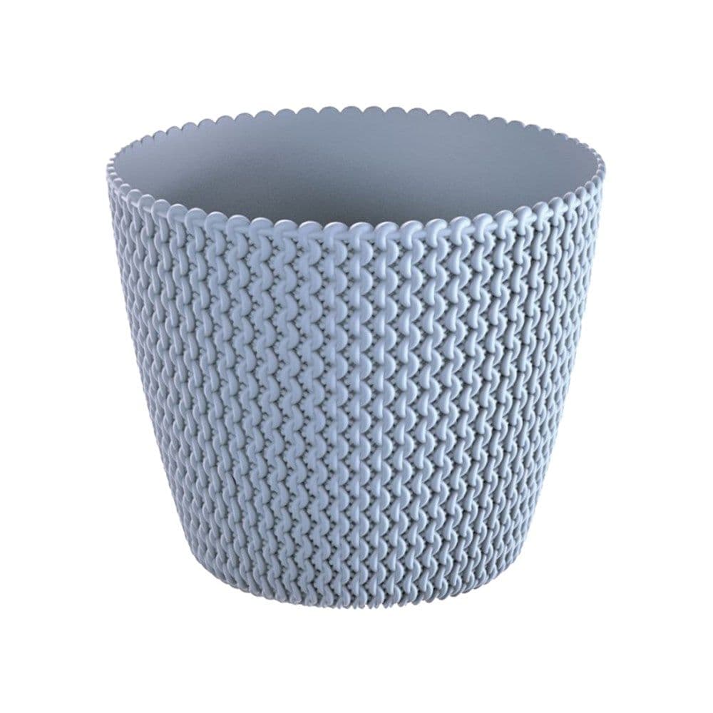 Vazo lulesh rrethore, SPLOFY, plastike, kaltër, Ø13xH10.8 cm, 0.9 lt
