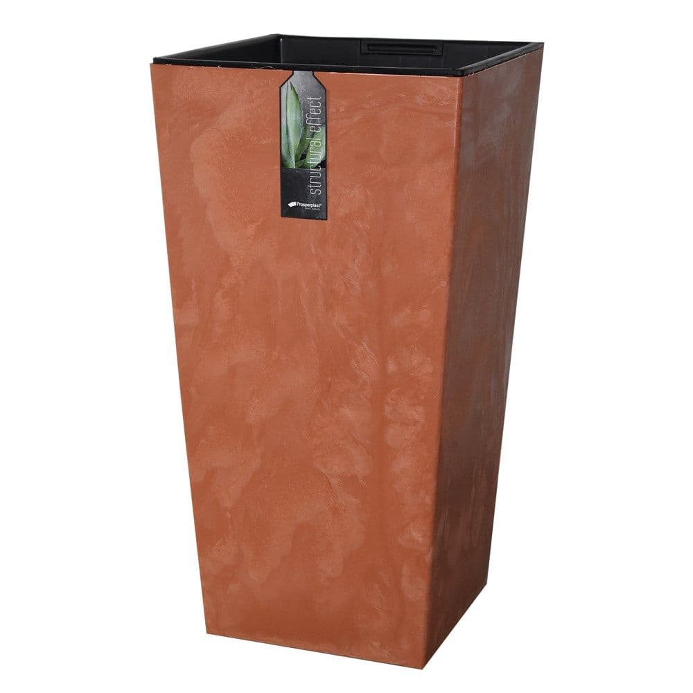 Vazo lulesh, katrore, URBI SQUARE, plastike, kafe, 40x40xH75 cm, 37 lt / 91.5 lt