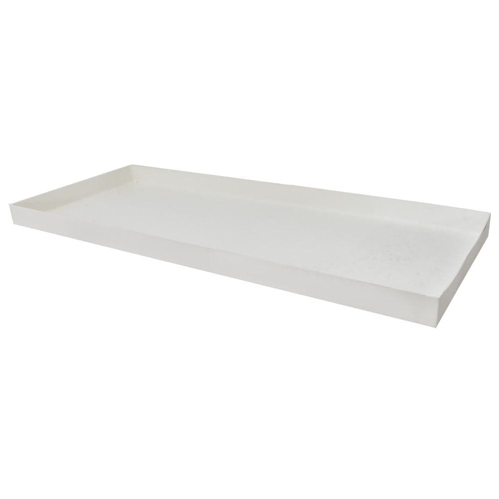 Pjatë për vazo lulesh, drejtkëndore, plastike, e bardhë, 100x41xH5.5 cm