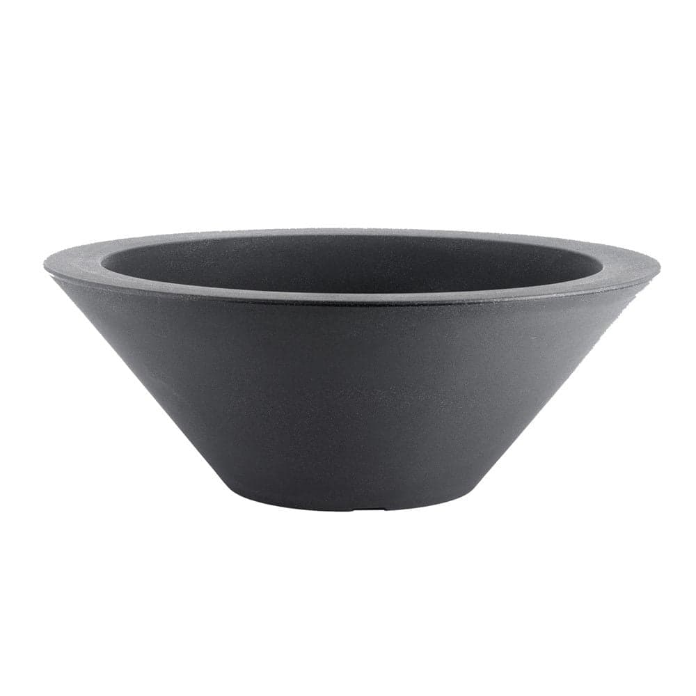 Vazo lulesh, rrethore, plastike, antrasit, Ø59 xH21.7 cm, 22 lt