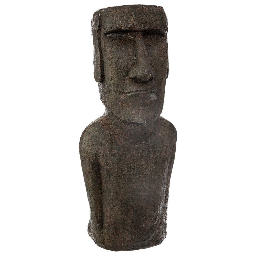 Objekt dekorativ, statujë Easter Island, oksid magnezi, kafe, 32x28xH80 cm