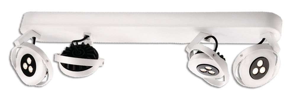 Spot shufer 'Orbits' LED I bardhe.4x7.5W