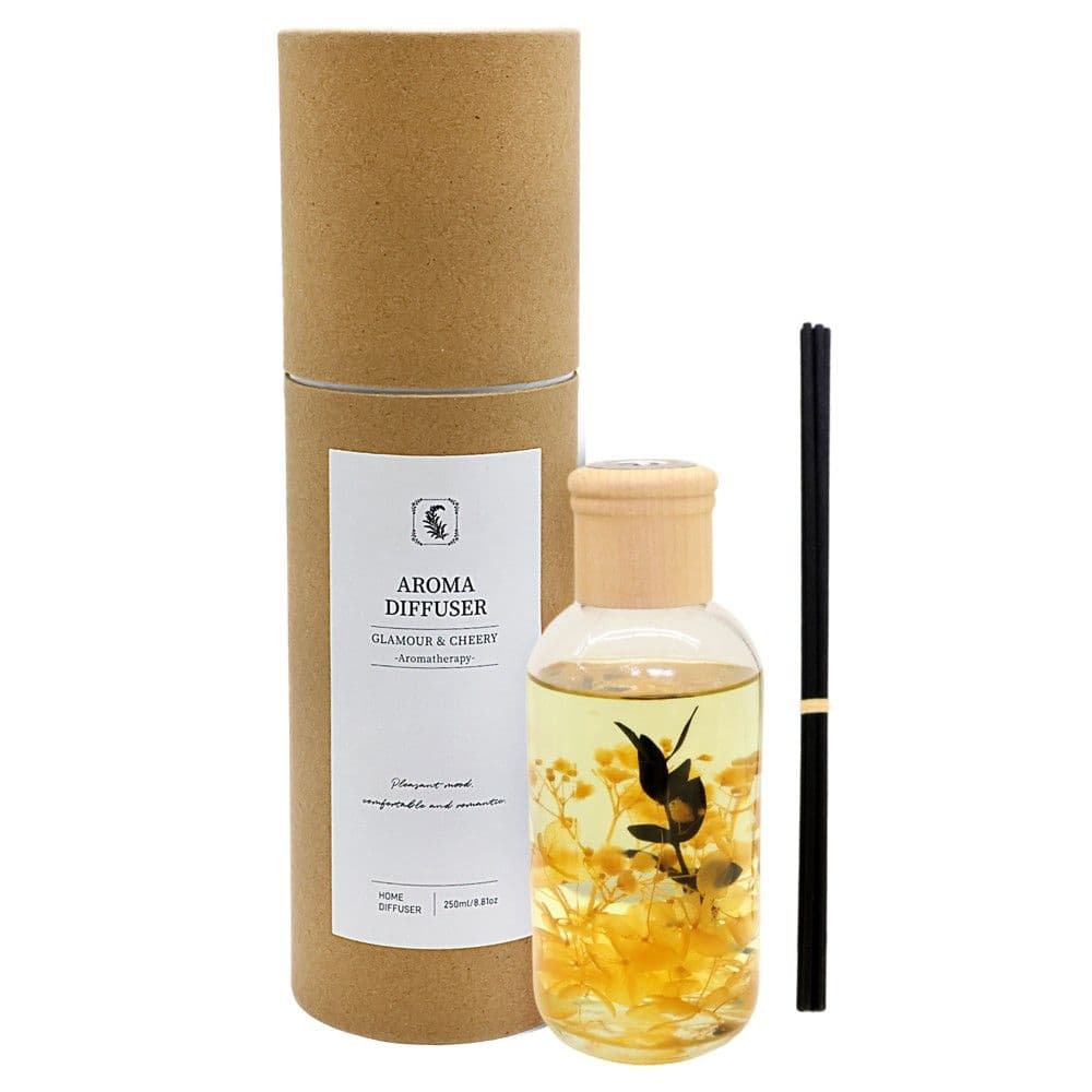 Aromatik ambienti, me lule të thara, 250 ml, vajra aromatik, xham, transparent