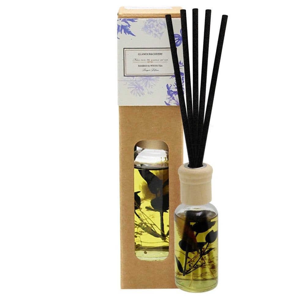 Aromatik ambienti, me lule të thara, 50 ml, vajra aromatik, xham, transparent