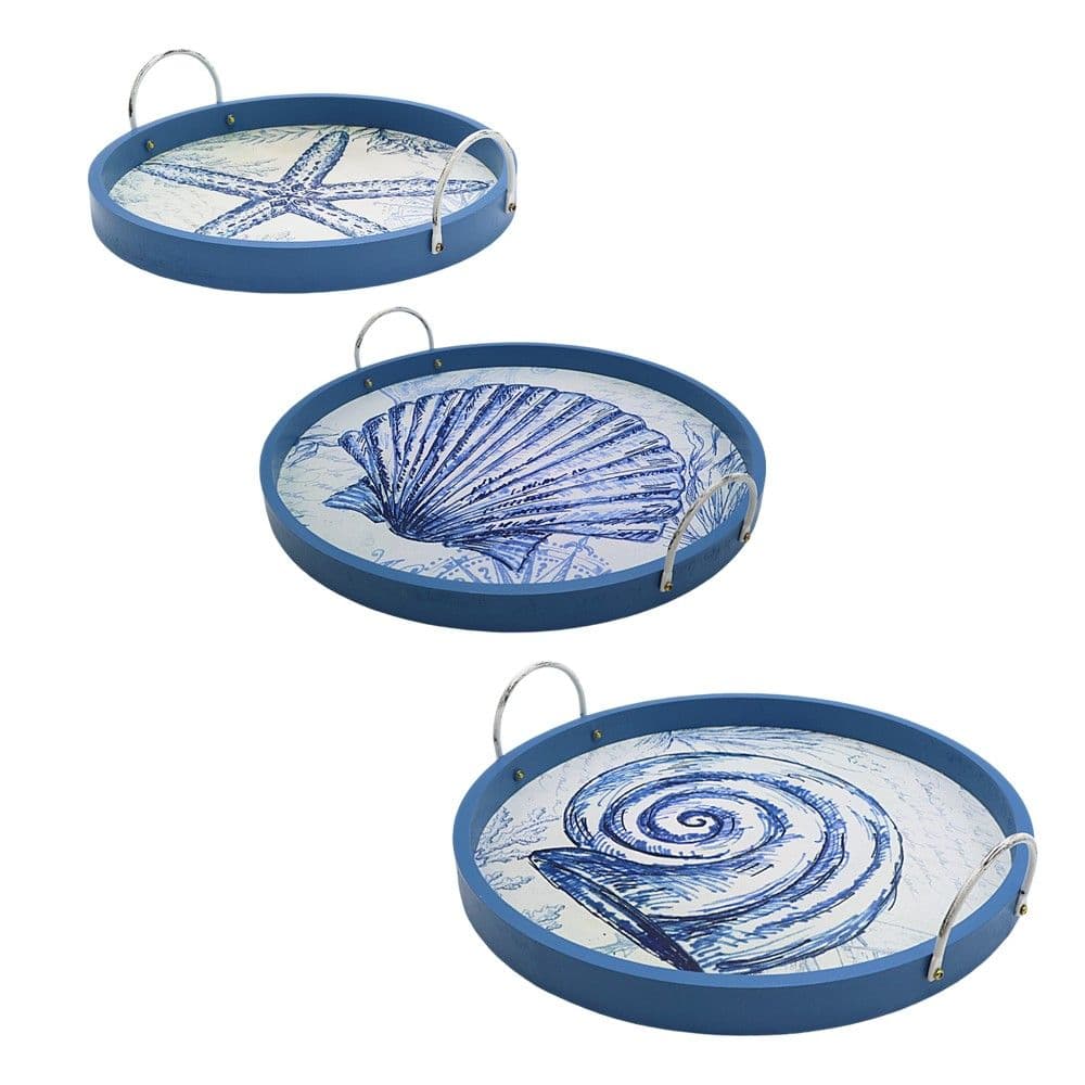Tabaka dekorative, set 3 copë, metalike, 35x8xH35 cm; 40x8xH40 cm; 45x8xH45 cm