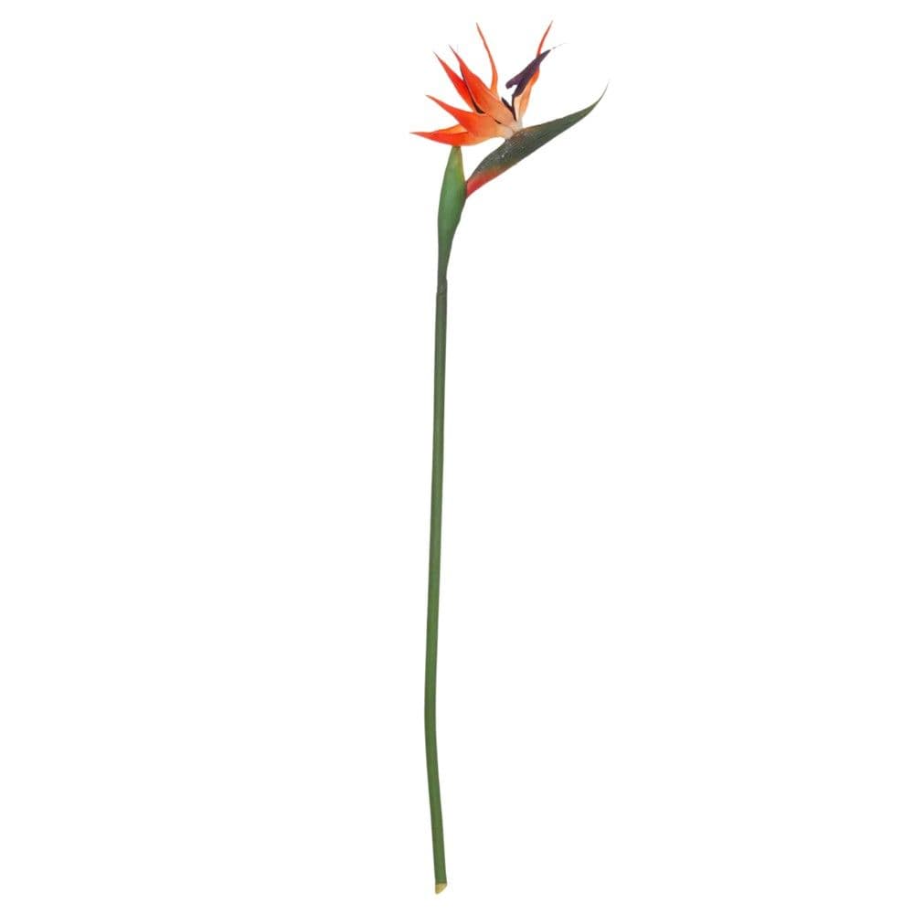 Lule artificiale, Bird of Paradise, plastike, portokalli/jeshile, 23xH83 cm