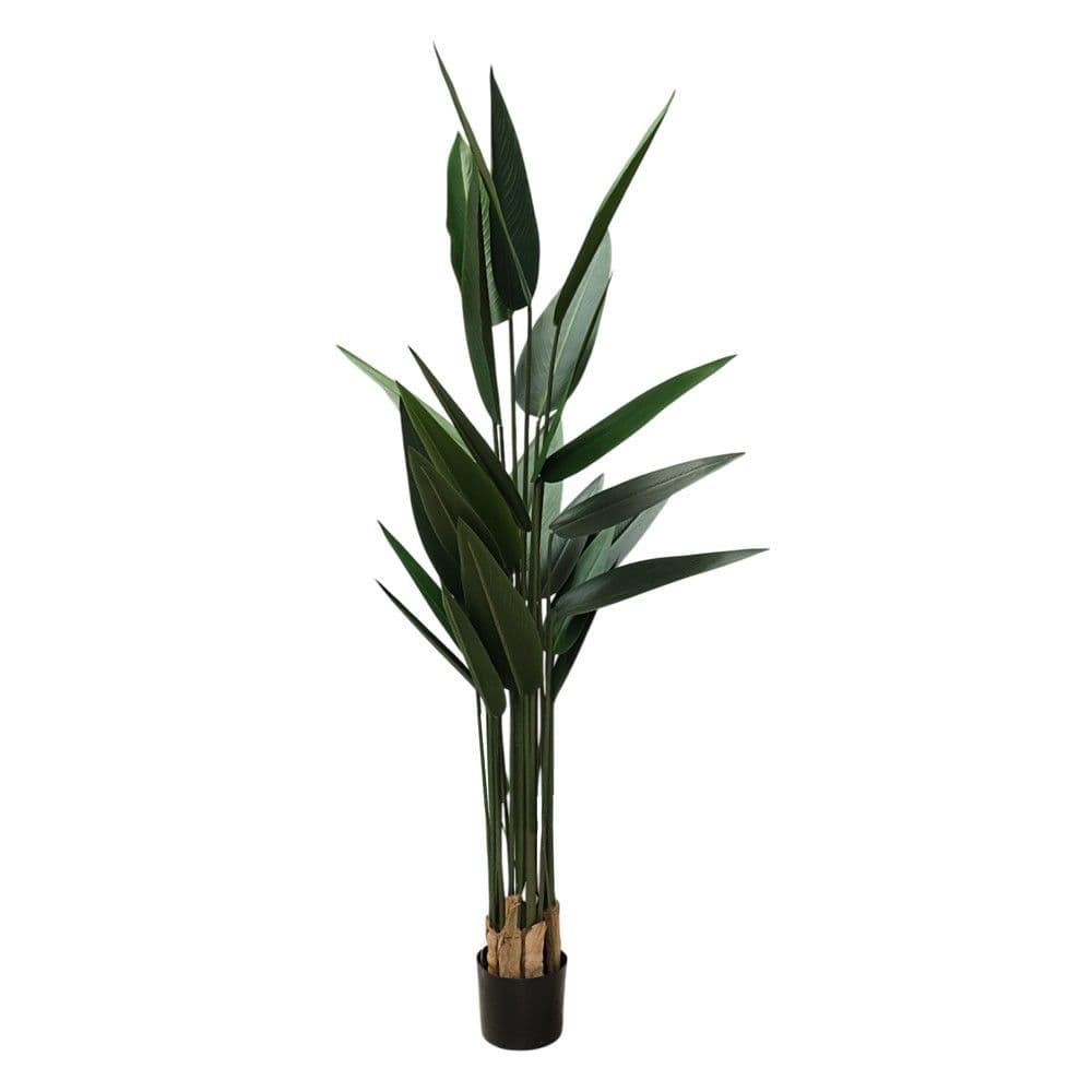 Lule artificiale, Strelitzia Reginae , në vazo, plastike, jeshile/ e zezë, 140 cm