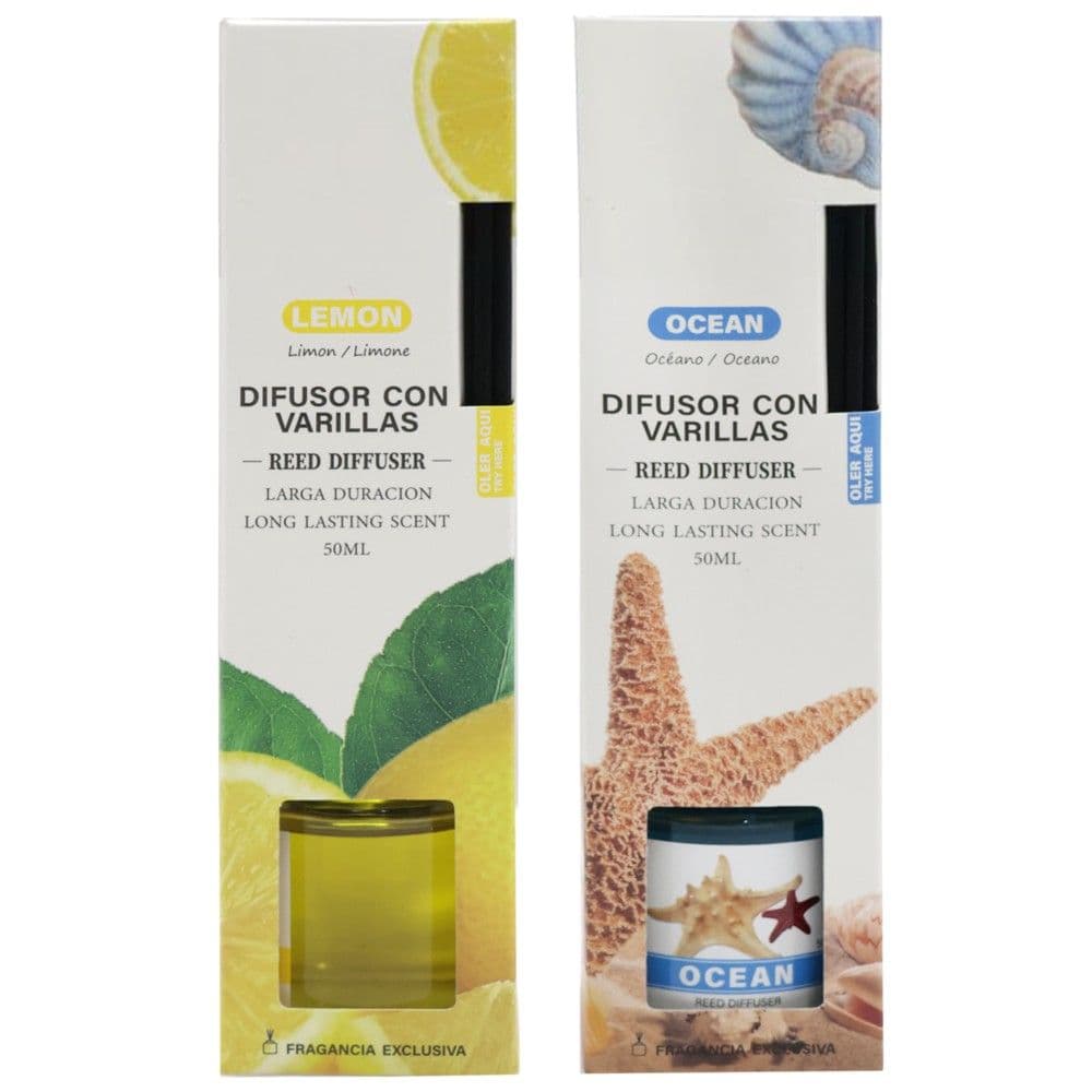 Aromatizues ambienti, me shkopinj, të ndryshme, xham transparent, 50 ml