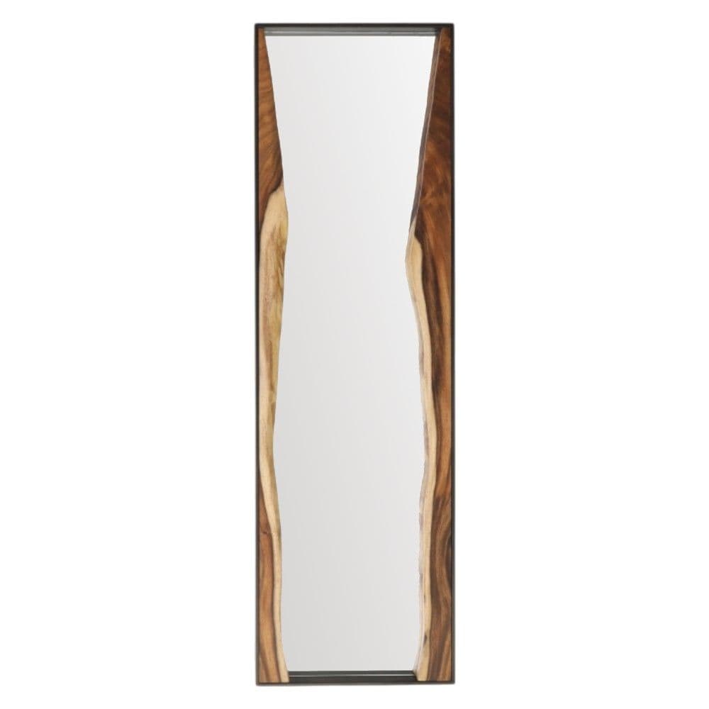 Pasqyrë, Royal Mirror, kornizë metalike, e zezë/druri natyrale, 57.2x4.4xH181.6 cm