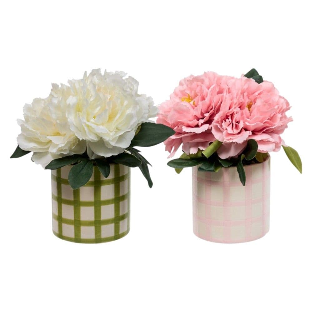 Lule artificiale me vazo, Peony, PE/dolomit, shumëngjyrëshe,17x16xH21.5 cm