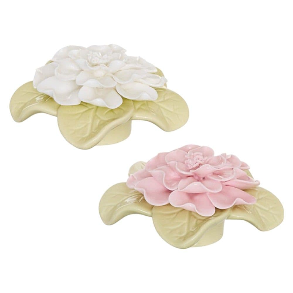 Objekt dekoures, Roses, qeramike me veshje grui, të ndryshme, Dia.14.5xH7 cm