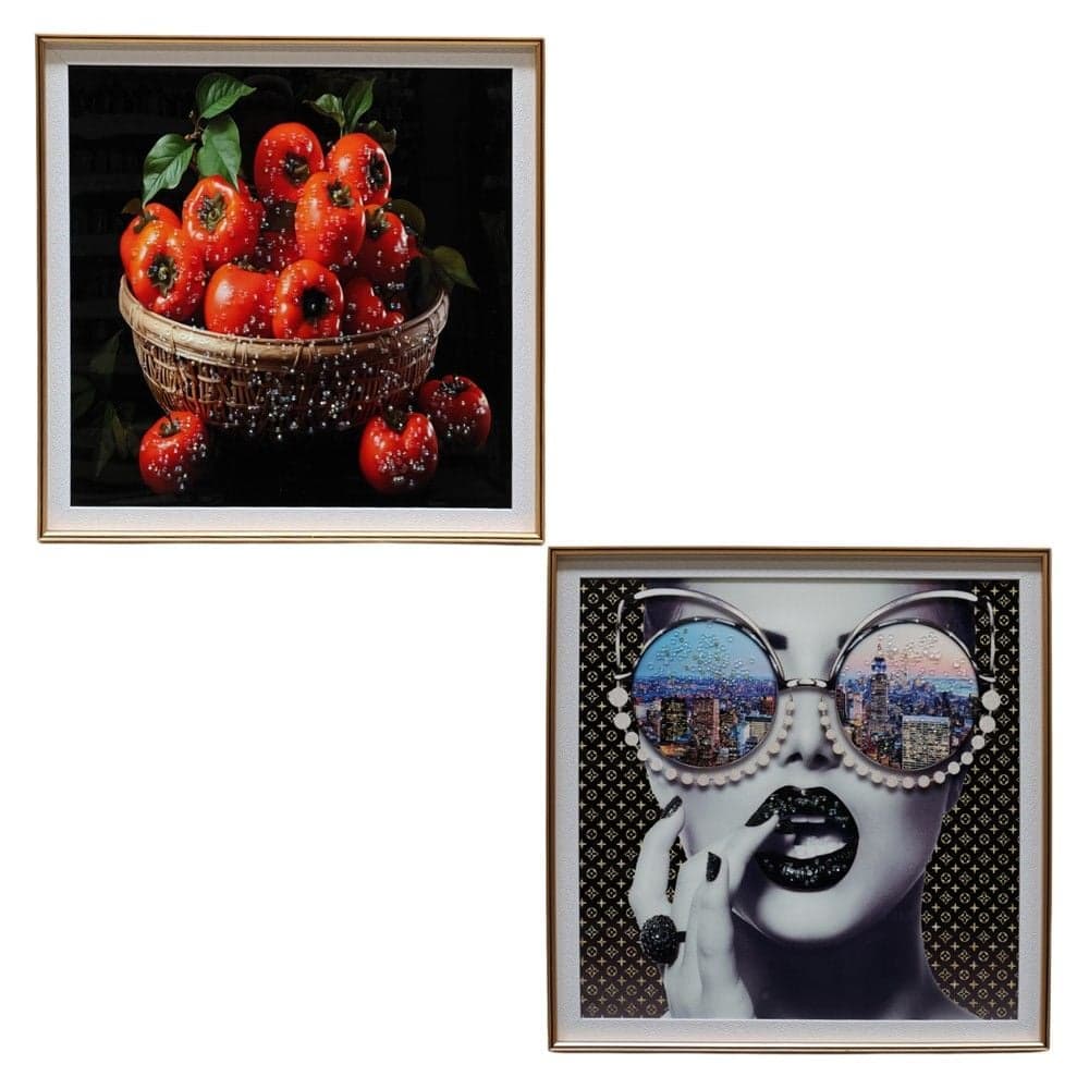 Pikturë e printuar ''Tomatoes'', kornizë MDF, shumëngjyrëshe, 50 x 50 cm