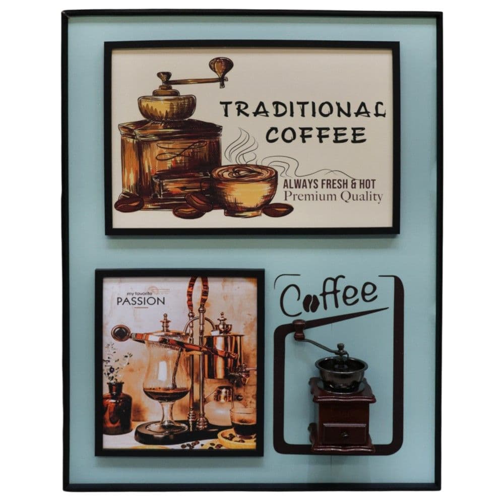 Pikturë e printuar, "Traditional Coffee", kornizë MDF, shumëngjyrëshe, 60x80 cm