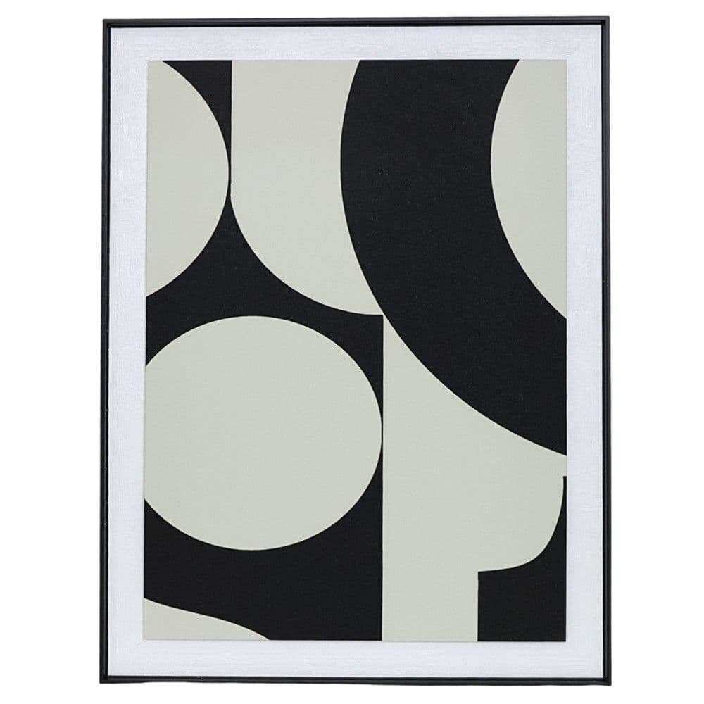 Pikturë e printuar, "Abstract", në kornizë MDF, e zezë/bezhë, 60x80 cm