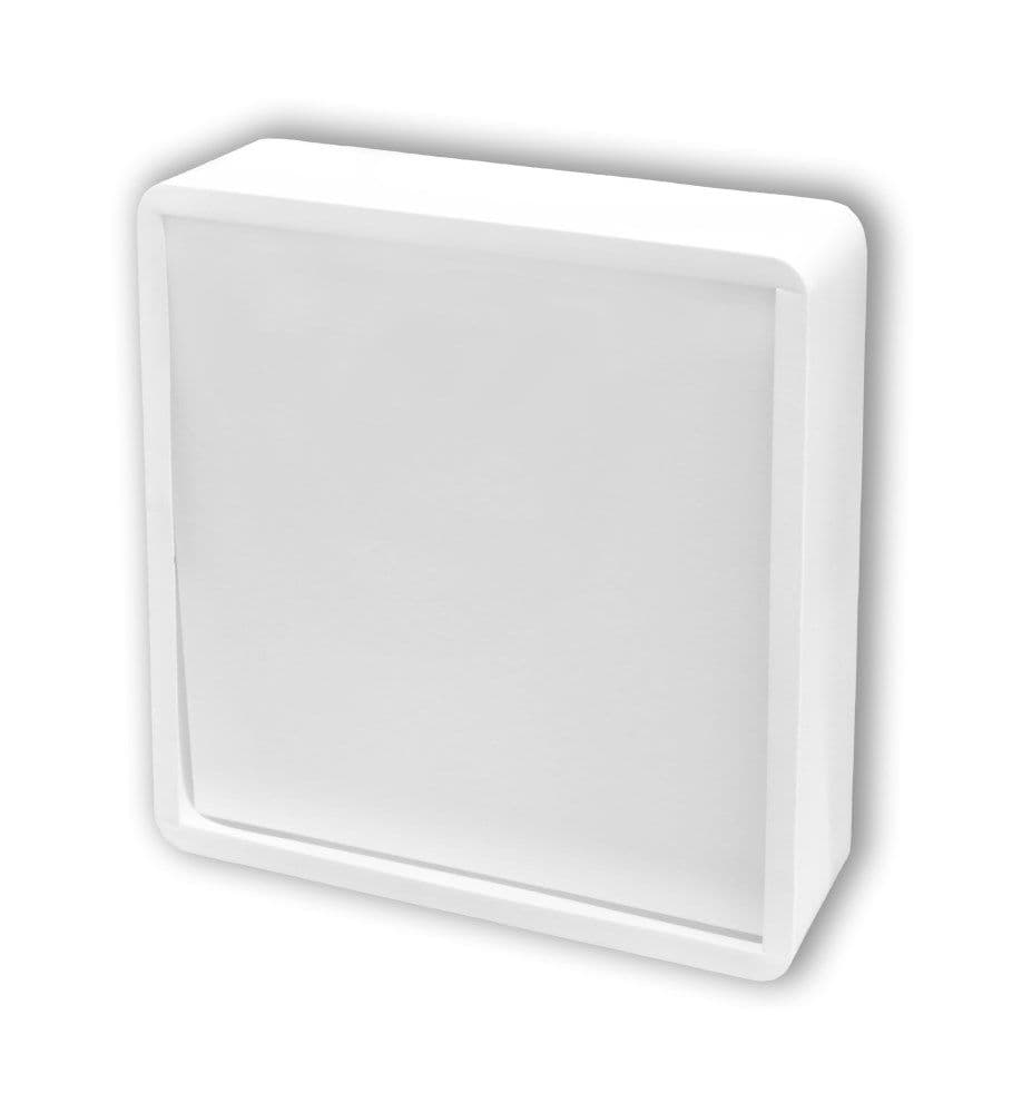 Ndricues tavani katror E27 2X60W, ngjyr e bardh me koke plastike