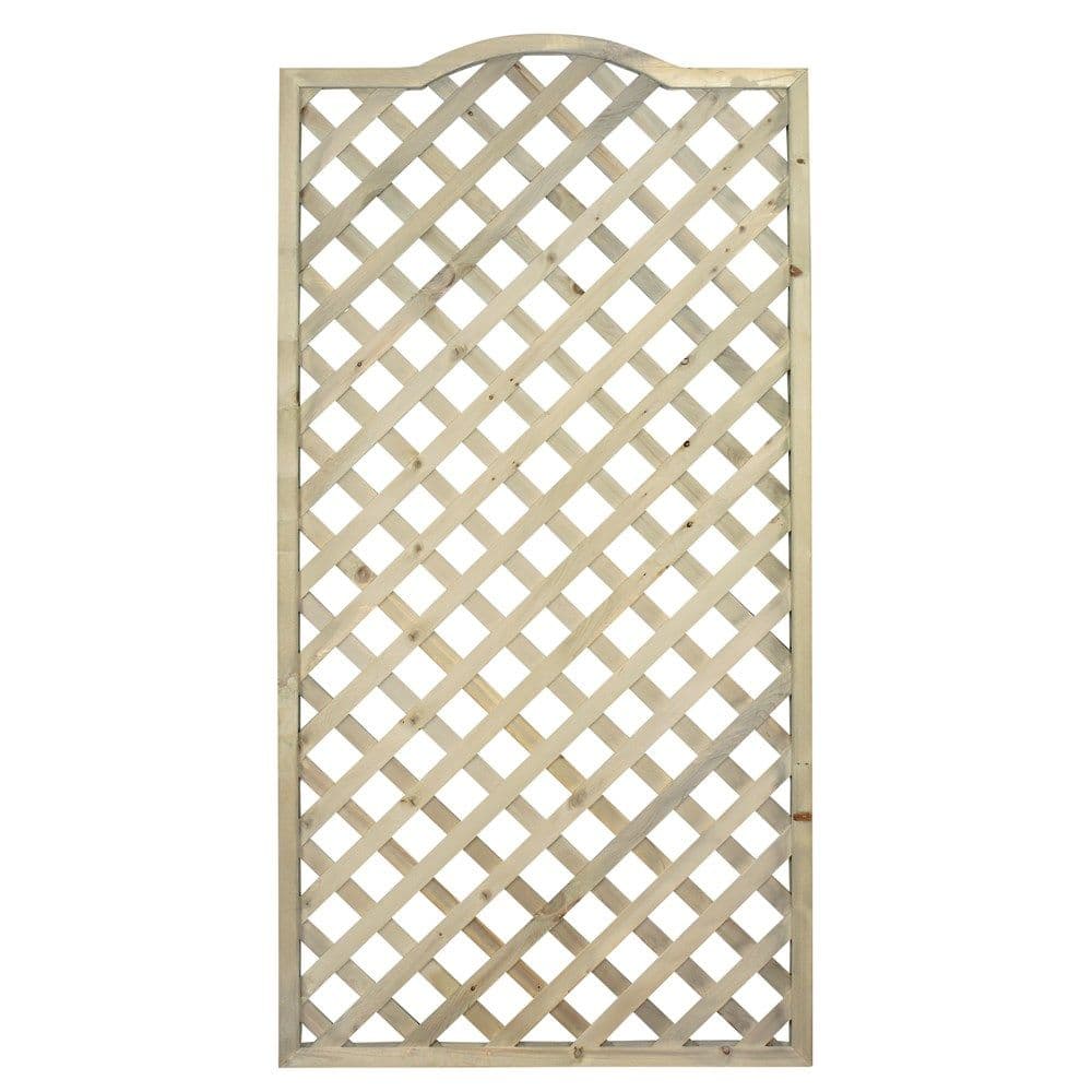 Gardh druri i trajtuar, 90x180 cm, spesori kornizës 35x35 mm, spesori ristelës 5x35 mm, kuadrati 65x65 mm, ngjyrë natyrale