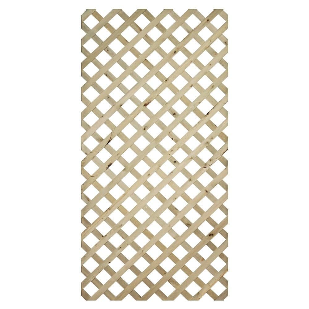 Gardh druri i trajtuar, 85x175 cm, spesori kornizës 12 mm, spesori ristelës 5x35 mm, kuadrati 66x66 mm, ngjyrë natyrale