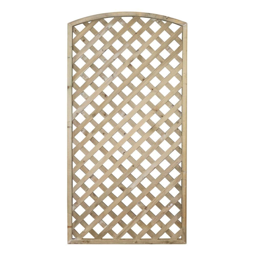 Gardh druri i trajtuar, 90x180 cm, spesori kornizës 35x35 mm, spesori ristelës 5x35 mm, kuadrati 60x60 mm, ngjyrë natyrale