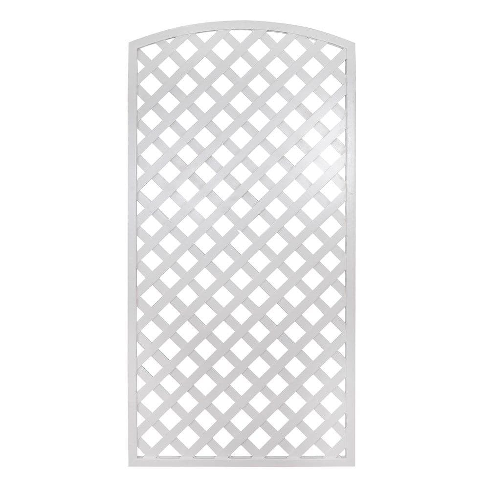 Gardh druri i trajtuar, 90x180 cm, spesori kornizës 35x35 mm, spesori ristelës 5x35 mm, kuadrati 60x60 mm, ngjyrë e bardhë