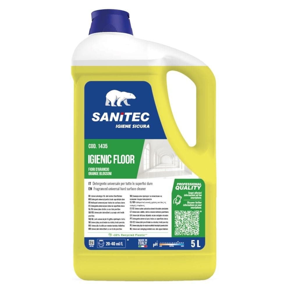 Detergjent pastrimi për dysheme, "Sanitec", Igienic Floor, 5 kg, e verdhë, 1 copë