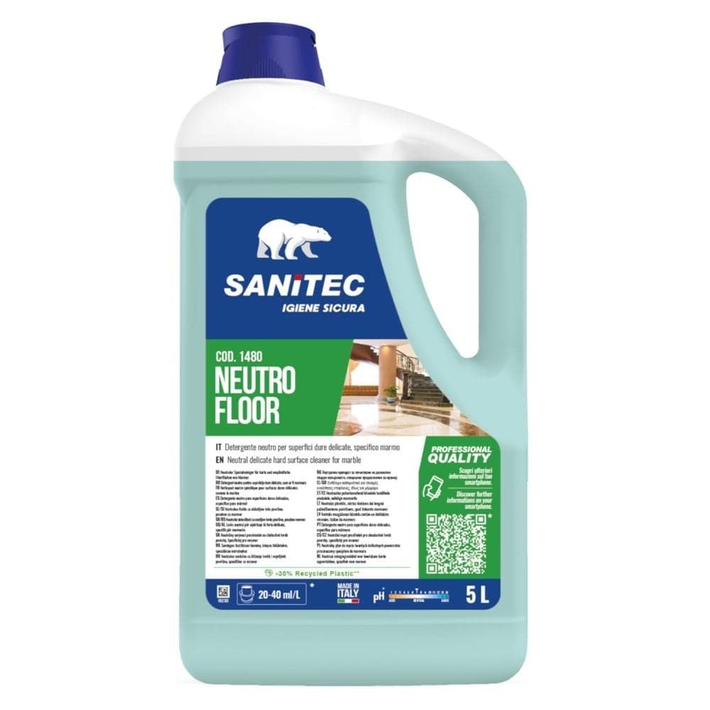 Detergjent pastrimi për dysheme,"Sanitec", Neutro floor, ph neutral, 5 kg, bojeqielli, aromatik, 1 copë