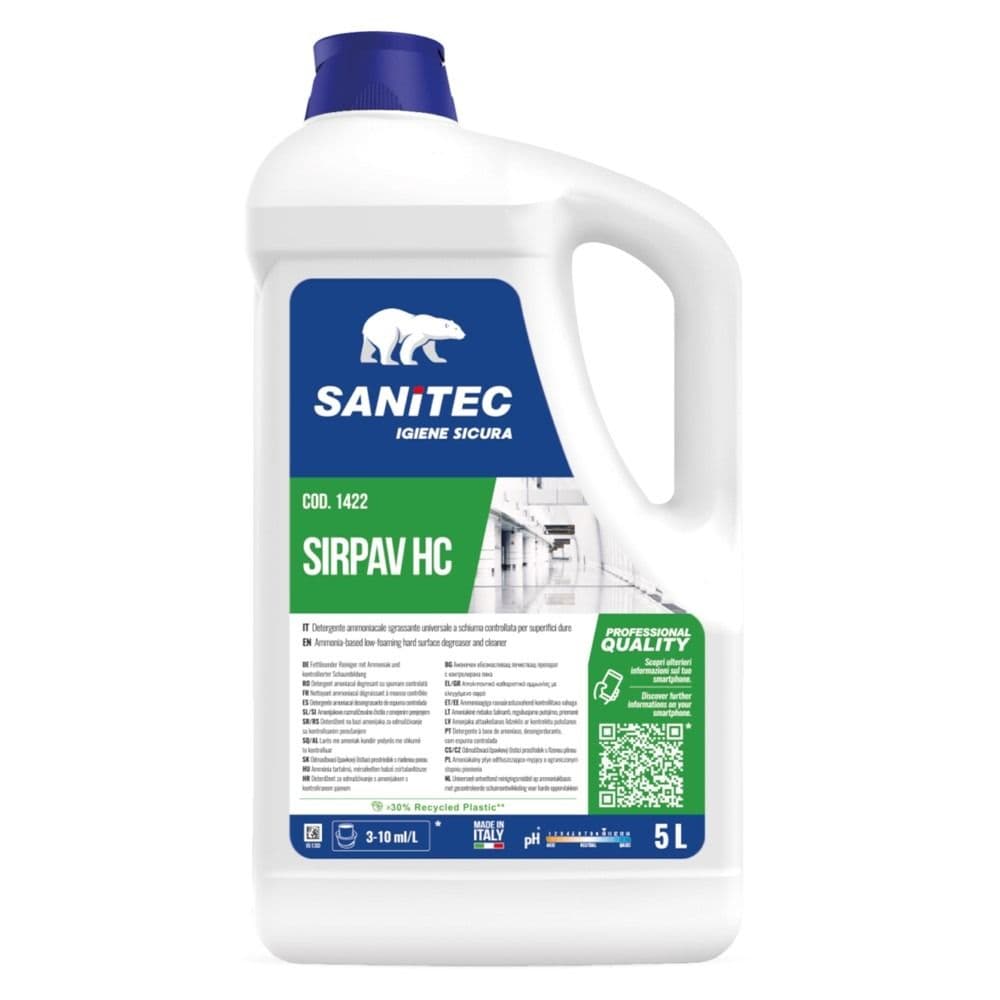 Detergjent pastrimi për dysheme, "Sanitec", Sirpav HC, universal, 5 kg, e bardhë, aromatik, 1 copë