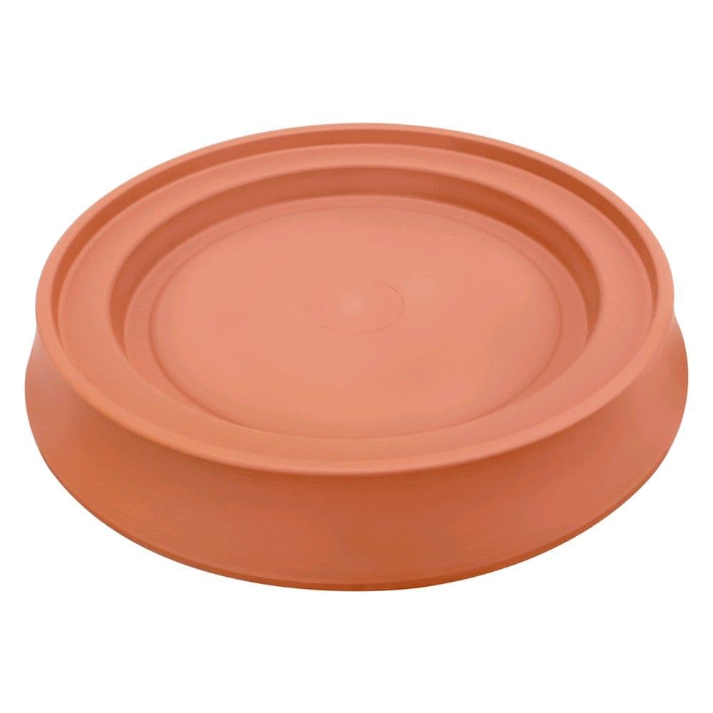 Pjatë vazo lulesh rrethore, HOME DESIGN, plastike, terrakotë, Ø24 xH2.5 cm