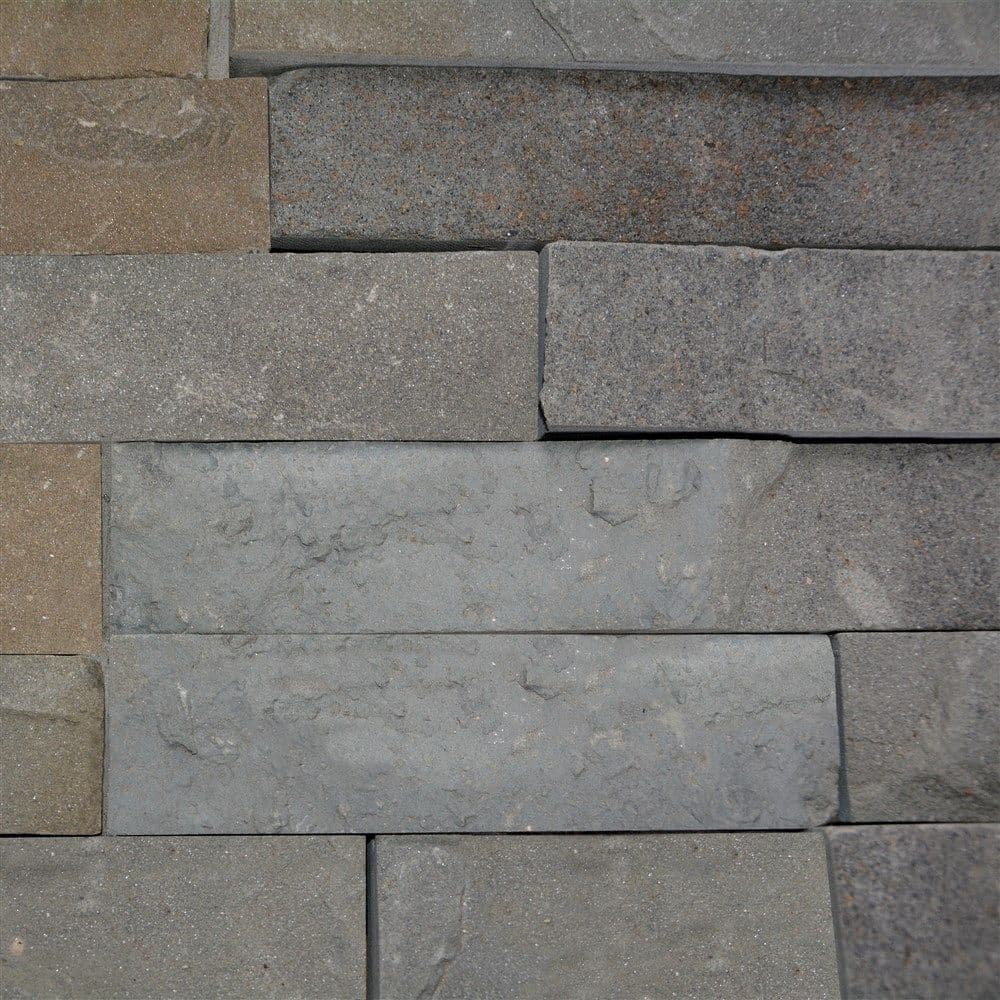 Gurë natyral veshës, Pietra Nesli, Egnatia, katrore, 5 cm, trashesia 2-3 cm, gri, 20m2/palet