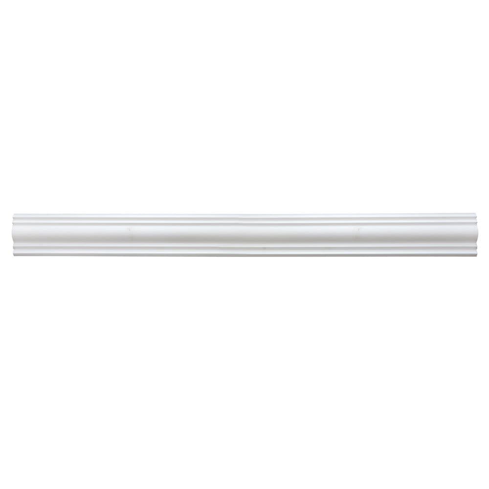 Kornizë tavani dekorative, Bovelacci, e ekstruduar, 100x100 mm,gjatësia 2 ml, e bardhë