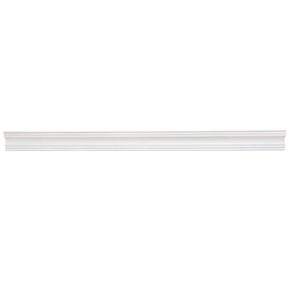 Kornizë tavani dekorative, Bovelacci, e ekstruduar, 80x80 mm,gjatësia 2 ml, e bardhë