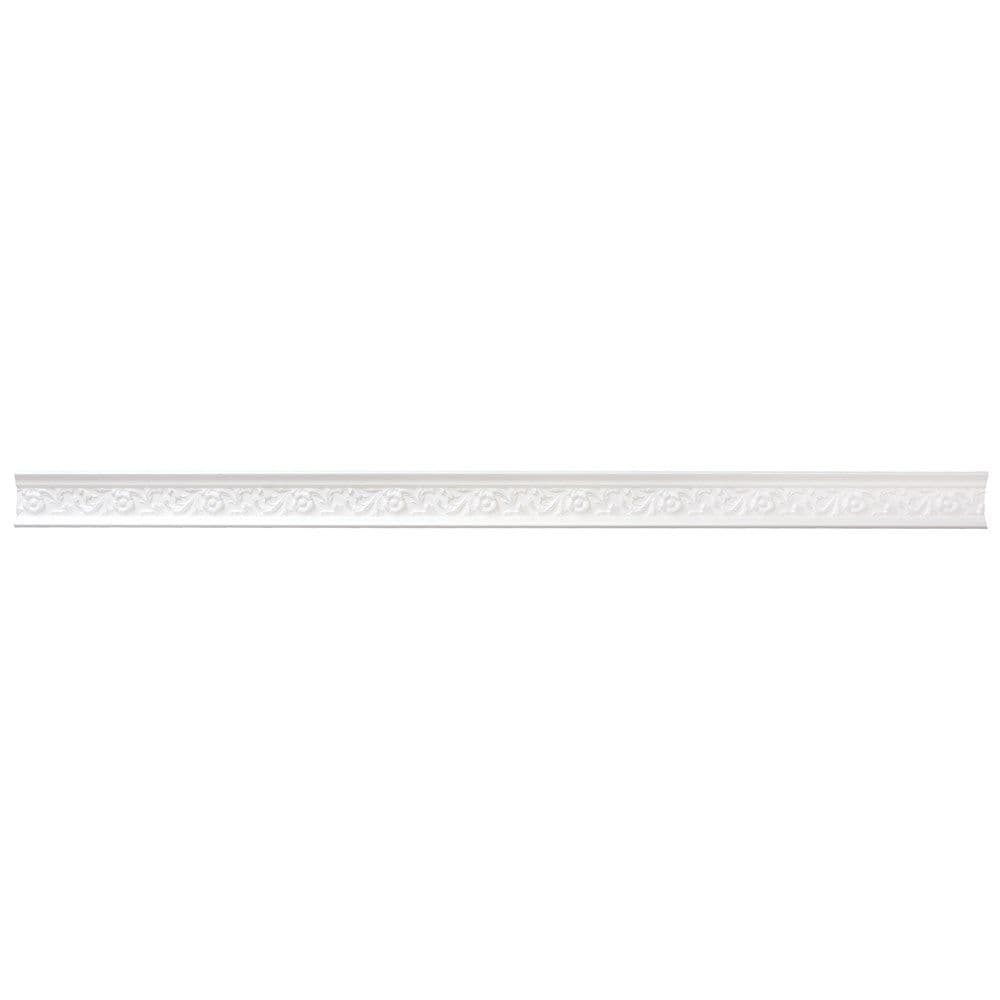 Kornizë tavani dekorative, Bovelacci, polistiren klasi 1, 45x80 mm,gjatësia 2 ml, e bardhë