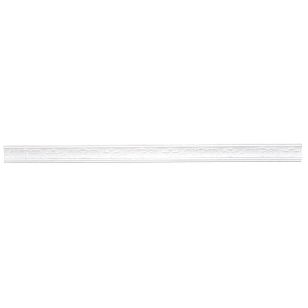 Kornizë tavani dekorative, Bovelacci, polistiren klasi 1, 35x70 mm,gjatësia 1.25 ml, e bardhë