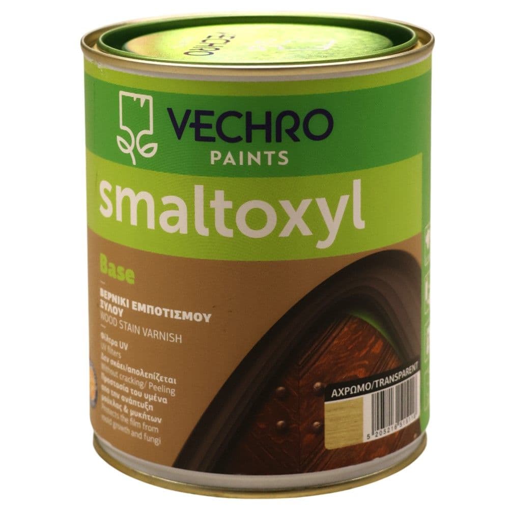 Bojë akrilike për dru, Vechro Smaltoxyl, ngjyrë transparente 9, 15-17 m²/lt, 1-2 orë tharje