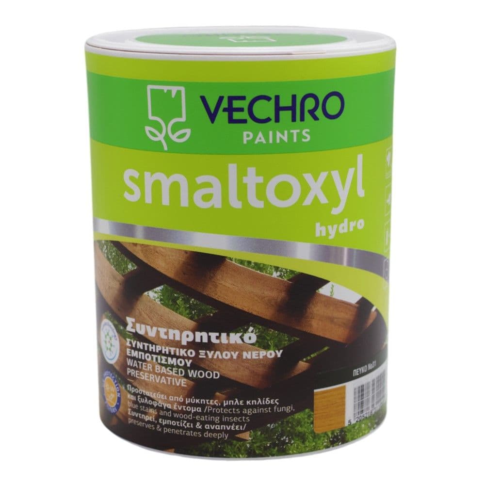 Bojë akrilike për dru, Vechro Smaltoxyl Hydro, ngjyrë pishe 31, 15-17 m²/lt, 1-2 orë tharje