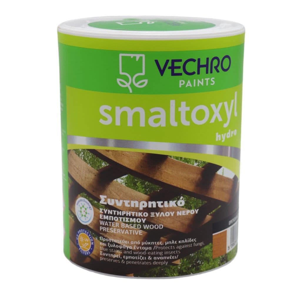 Bojë akrilike për dru, Vechro Smaltoxyl Hydro, ngjyrë kafe 32, 15-17 m²/lt, 1-2 orë tharje