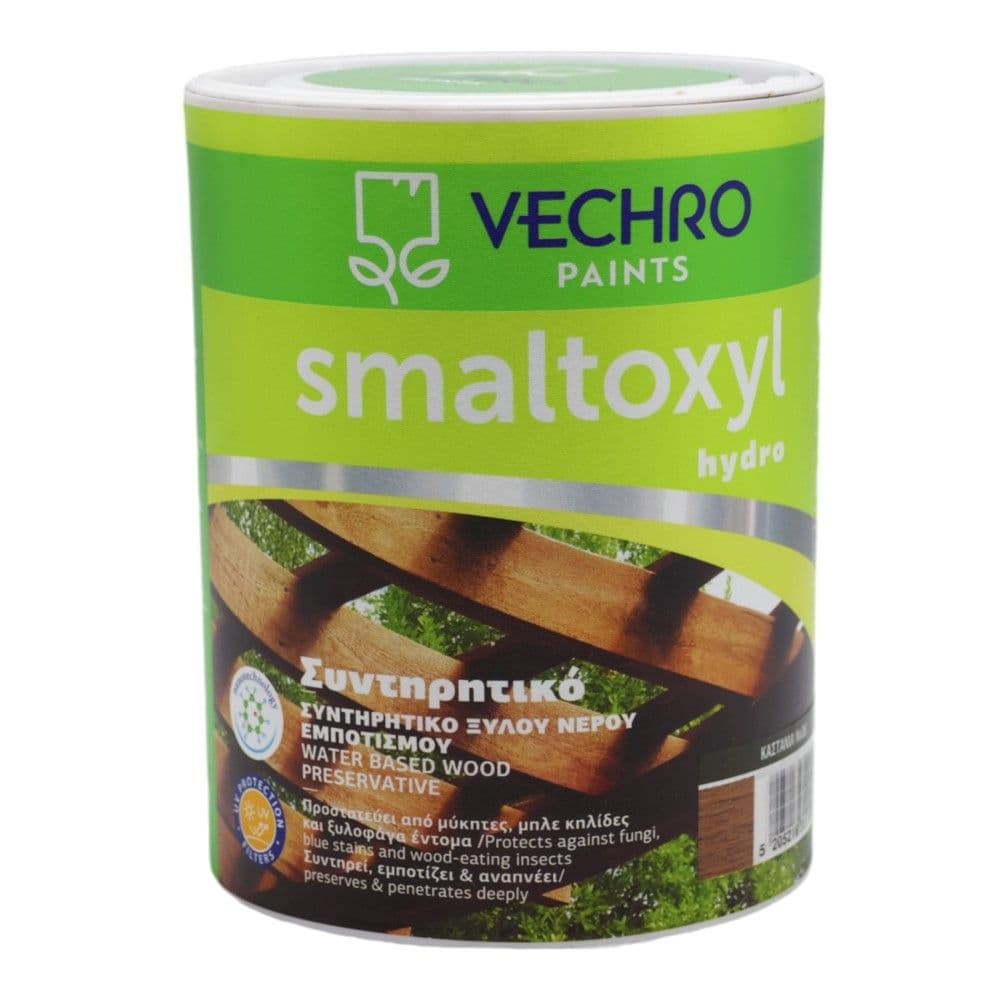 Bojë akrilike për dru, Vechro Smaltoxyl Hydro, ngjyrë kafe 36, 15-17 m²/lt, 1-2 orë tharje