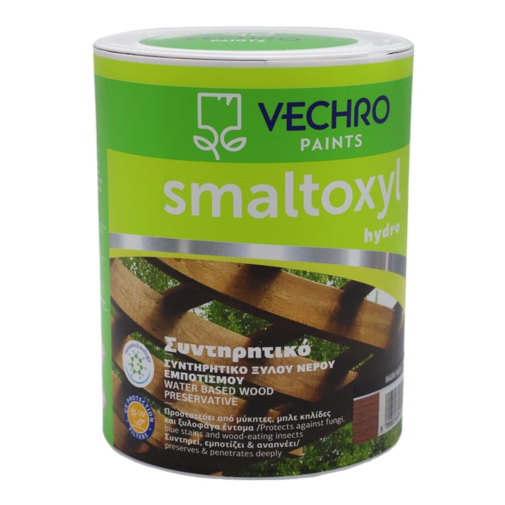 Bojë akrilike për dru, Vechro Smaltoxyl Hydro, ngjyrë kafe 39, 15-17 m²/lt, 1-2 orë tharje