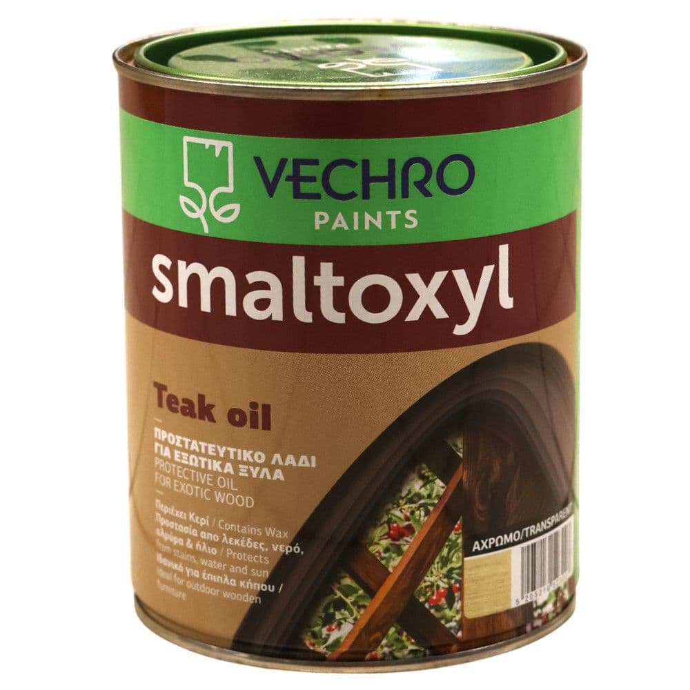 Bojë për dru, Vechro Smaltoxyl Teak Oil, transparente, 15-17 m²/lt, 3-4 orë tharje