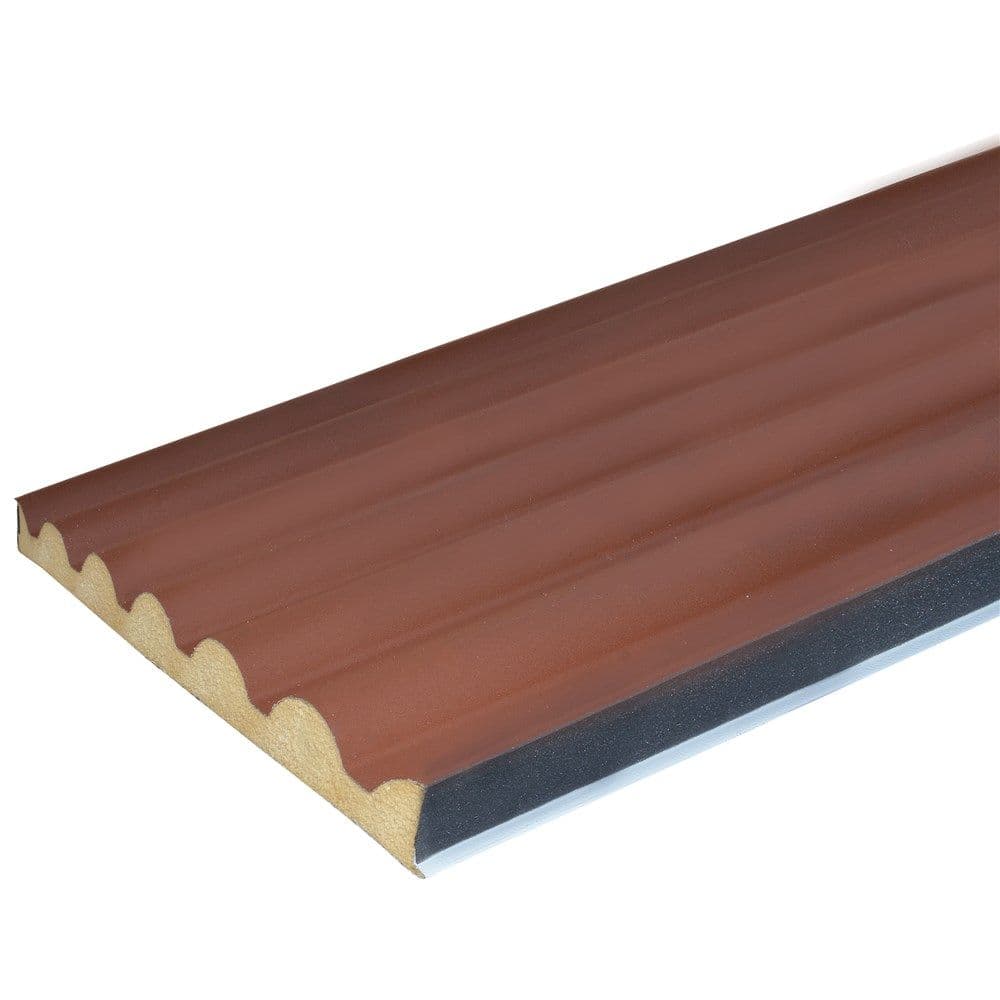 Panel sanduiç, i valezuar ne forme tjegulle, 3.5cm x 1x3.5 m, i kuqerremt
