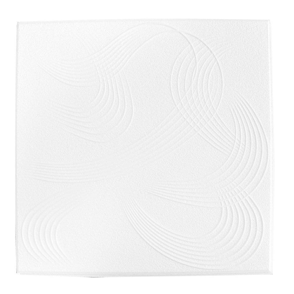 Pllakë dekorative për tavane të varura, Bovelacci ARGENTO, polisterin, 50x50x1 cm
