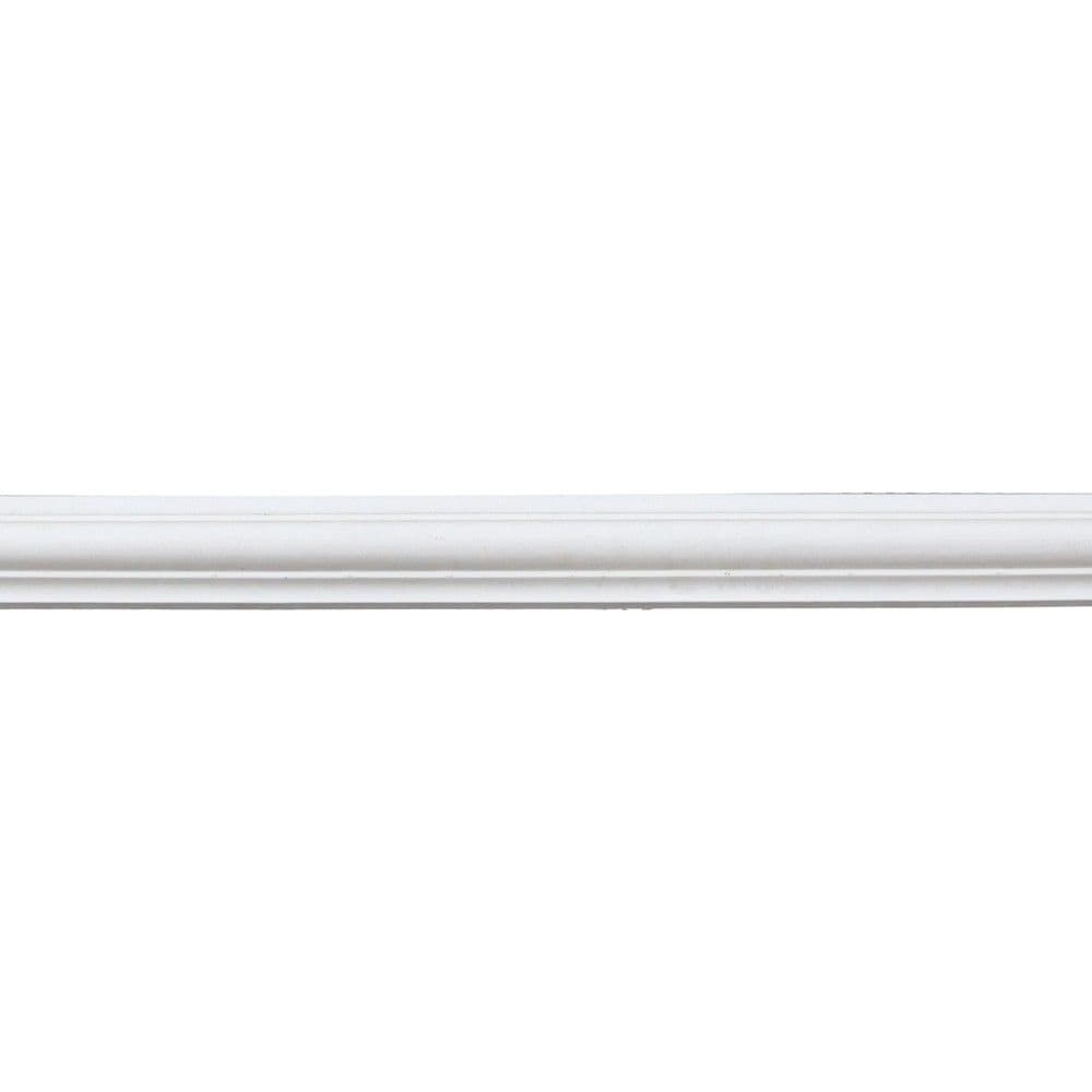 Kornizë dekorative per mure , Bovelacci, e ekstruduar, 18x42 mm,gjatësia 2 ml, e bardhë
