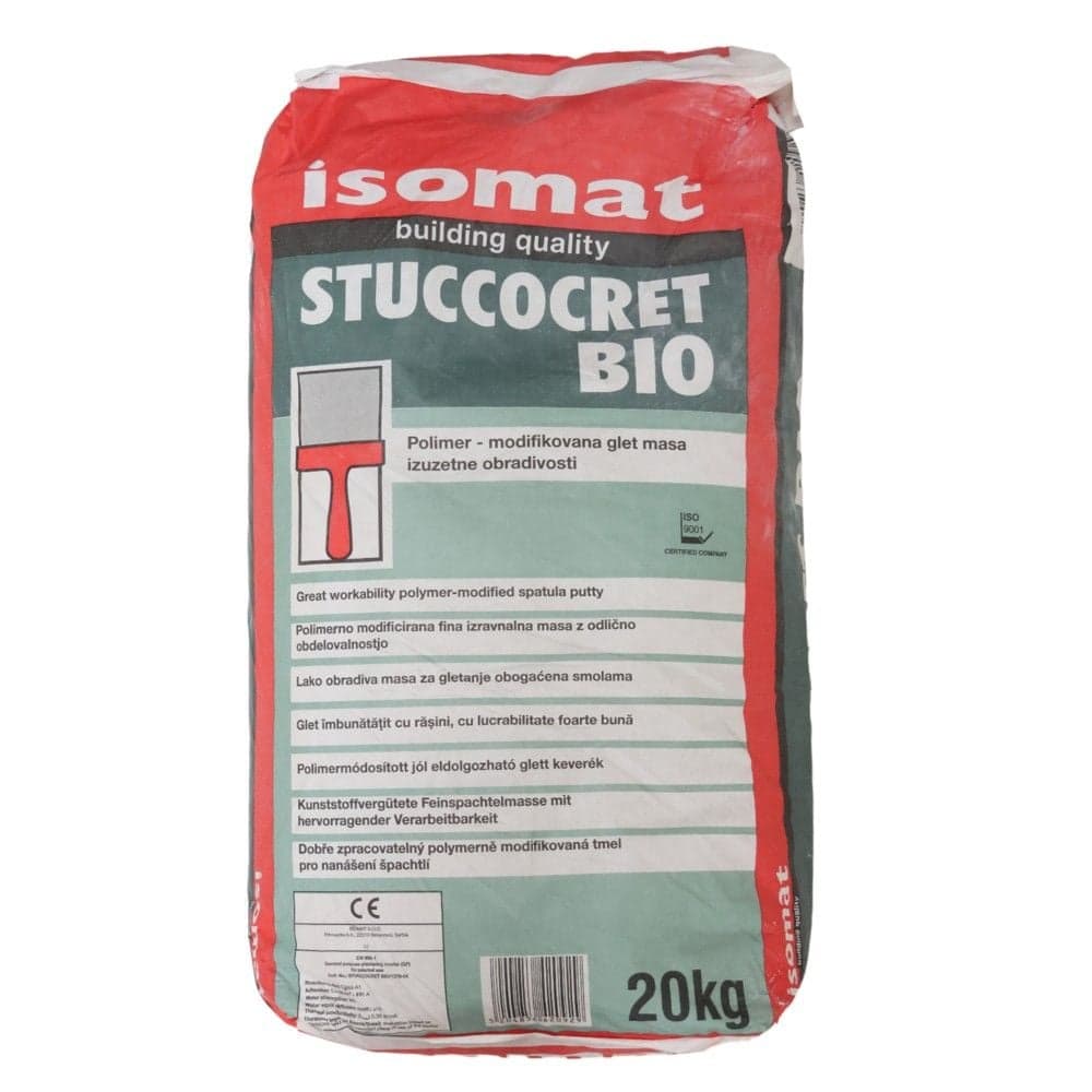 Stuko patinimi pluhur per mur te suvatuar dhe pllaka gipsi 20kg, konsumi 1.1 kg/m2