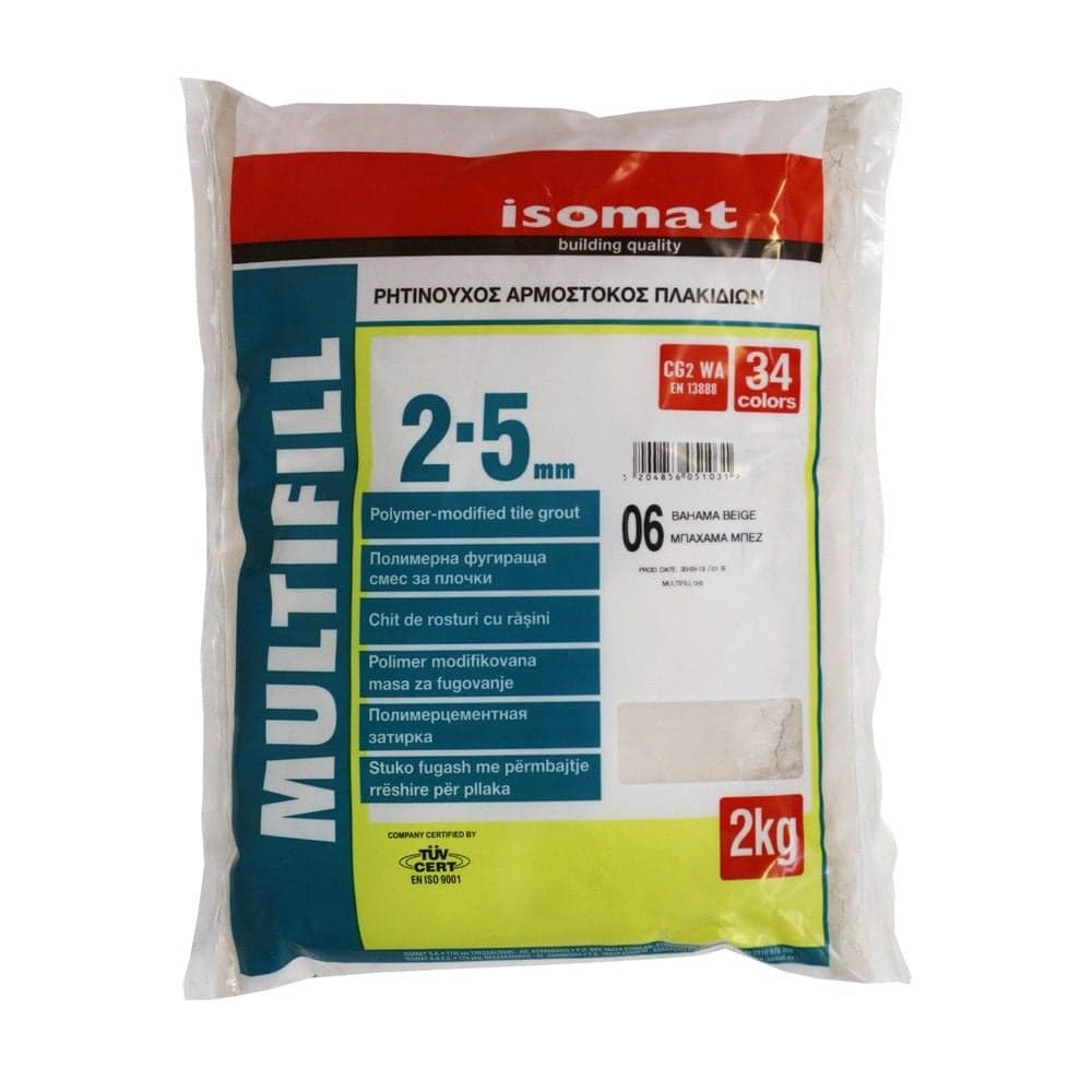 Bojak Isomat Multifill, 2 KG per fuga pllakash 1-8mm, ngjyra bahamas bezhe 06