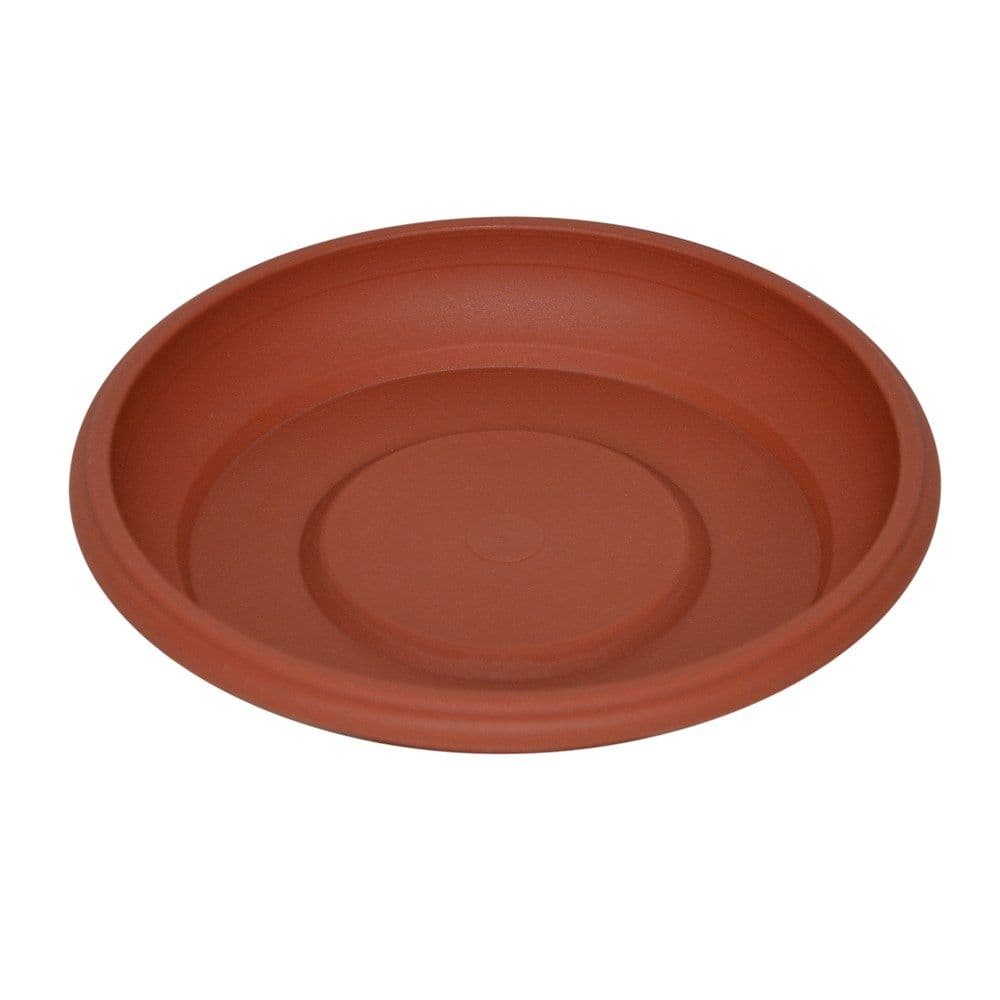 Pjatë vazo lulesh rrethore, GERBER, plastike, terrakotë, Ø8 xH1.5 cm