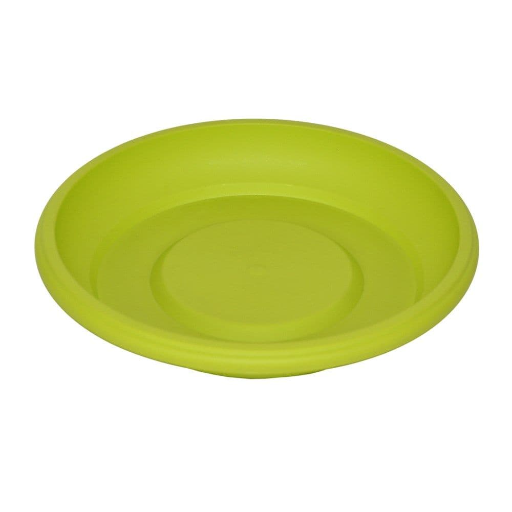 Pjatë vazo lulesh rrethore, GERBER, plastike, jeshile, Ø13 xH2.5 cm