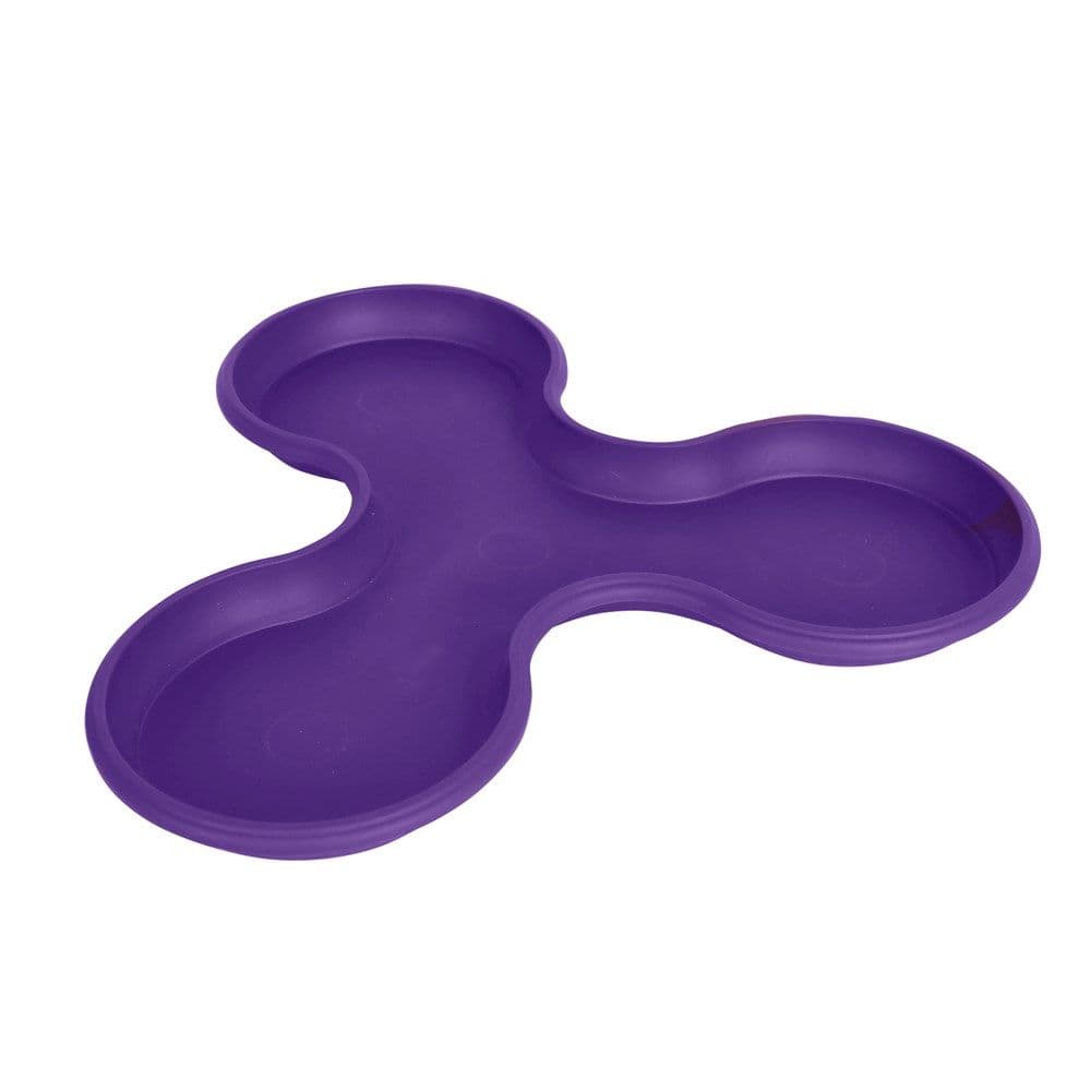 Pjatë vazo lulesh rrethore, GERBER, plastike, lejla, Ø36 xH2.5 cm